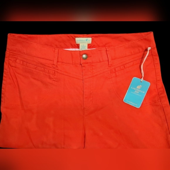 NWT Caribbean Joe size 14 orange pants - Picture 4 of 6